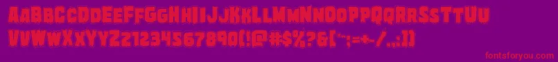 Marshthingacad Font – Red Fonts on Purple Background