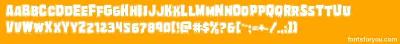 Marshthingacad Font – White Fonts on Orange Background