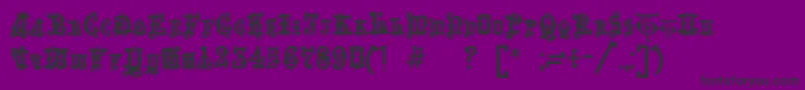 フォントEnchiridion – 紫の背景に黒い文字