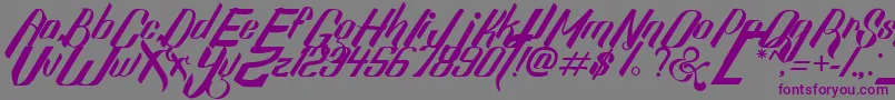 SexyShoutFreeFont Font – Purple Fonts on Gray Background