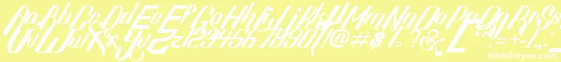 SexyShoutFreeFont Font – White Fonts on Yellow Background