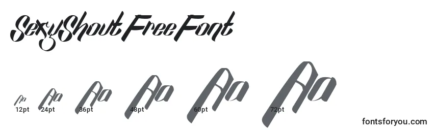 SexyShoutFreeFont (87358) Font Sizes