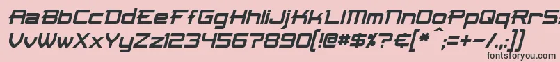 SkirItalic Font – Black Fonts on Pink Background