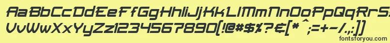 Шрифт SkirItalic – чёрные шрифты на жёлтом фоне