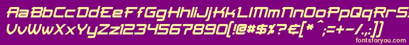 SkirItalic Font – Yellow Fonts on Purple Background