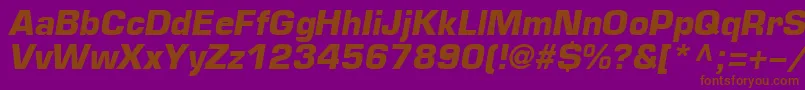 EuropeBoldItalic Font – Brown Fonts on Purple Background