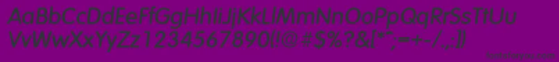 VolkswagenMediumita Font – Black Fonts on Purple Background