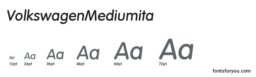 Размеры шрифта VolkswagenMediumita