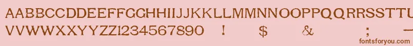Police RespessCapitalsMedium – polices brunes sur fond rose