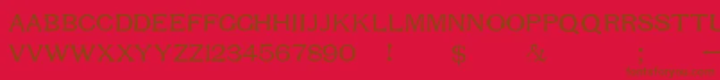 RespessCapitalsMedium Font – Brown Fonts on Red Background