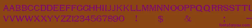 RespessCapitalsMedium Font – Purple Fonts on Brown Background
