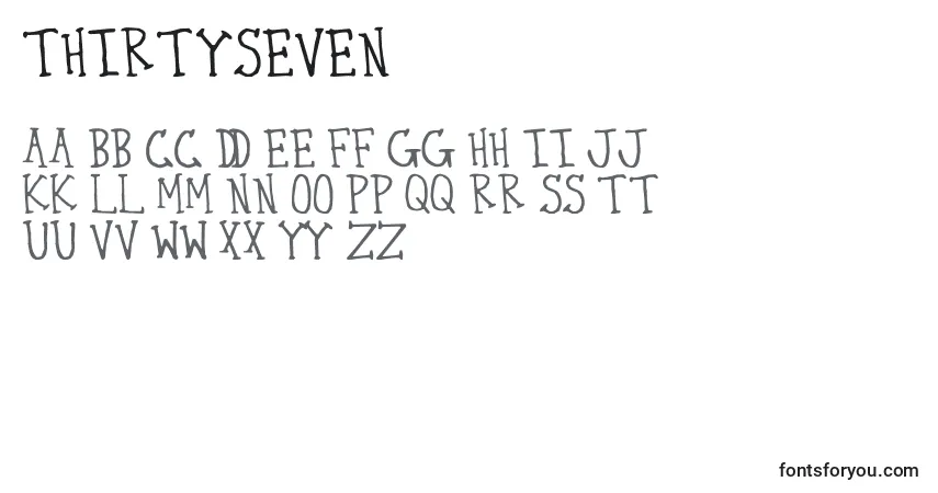 Fuente ThirtySeven (87364) - alfabeto, números, caracteres especiales