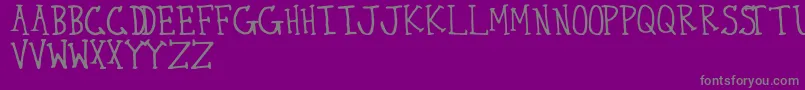 ThirtySeven Font – Gray Fonts on Purple Background