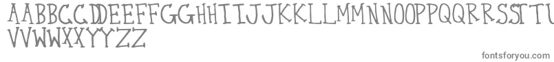 フォントThirtySeven – 白い背景に灰色の文字