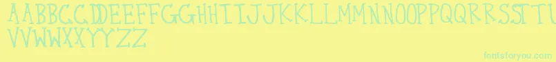 ThirtySeven Font – Green Fonts on Yellow Background