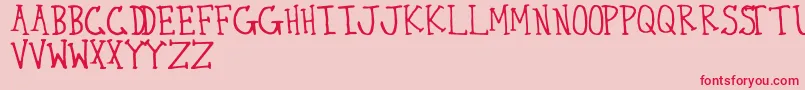 ThirtySeven Font – Red Fonts on Pink Background