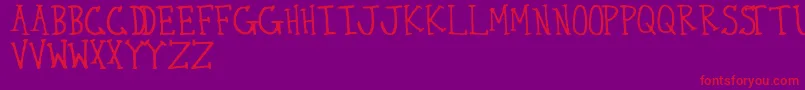 ThirtySeven Font – Red Fonts on Purple Background