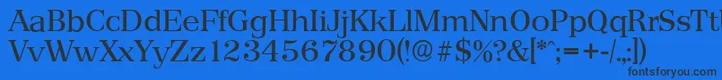 PriamosserialRegular Font – Black Fonts on Blue Background