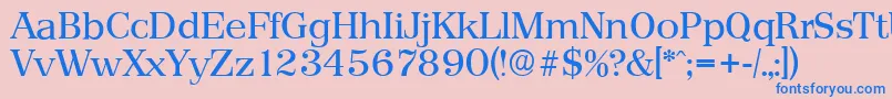 PriamosserialRegular Font – Blue Fonts on Pink Background