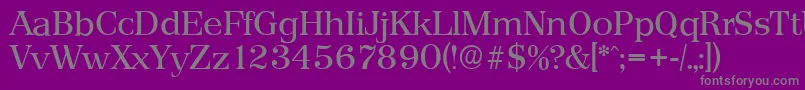 PriamosserialRegular Font – Gray Fonts on Purple Background