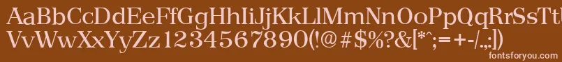 PriamosserialRegular Font – Pink Fonts on Brown Background