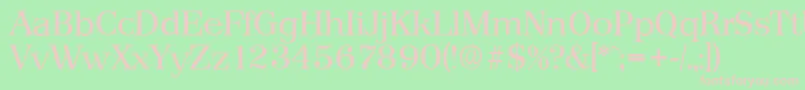 PriamosserialRegular Font – Pink Fonts on Green Background