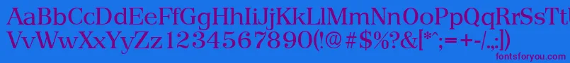 PriamosserialRegular Font – Purple Fonts on Blue Background