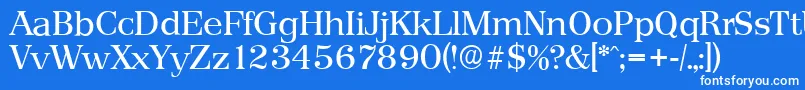 フォントPriamosserialRegular – 青い背景に白い文字