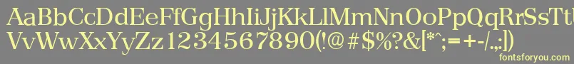 PriamosserialRegular Font – Yellow Fonts on Gray Background