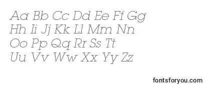 LugaextralightcItalic-fontti