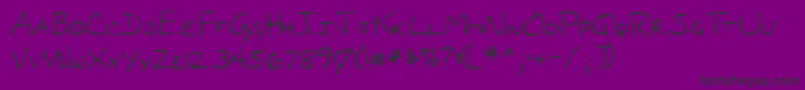 ThelmashandRegular Font – Black Fonts on Purple Background