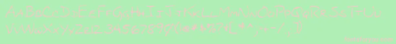 Шрифт ThelmashandRegular – розовые шрифты на зелёном фоне
