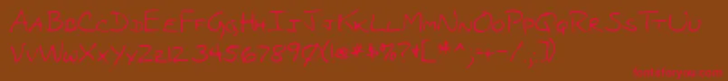 ThelmashandRegular Font – Red Fonts on Brown Background