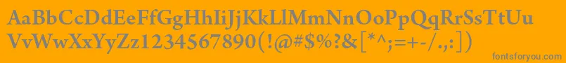 ArnoproSmbd Font – Gray Fonts on Orange Background