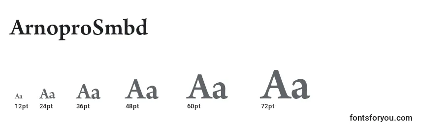 ArnoproSmbd Font Sizes