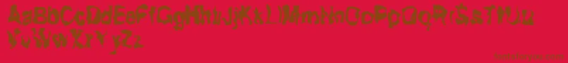 Fitoftears Font – Brown Fonts on Red Background