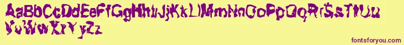 Fitoftears Font – Purple Fonts on Yellow Background