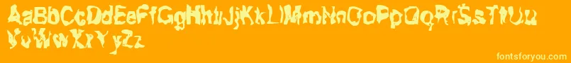 Fitoftears Font – Yellow Fonts on Orange Background