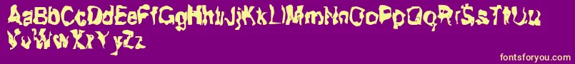 Fitoftears Font – Yellow Fonts on Purple Background