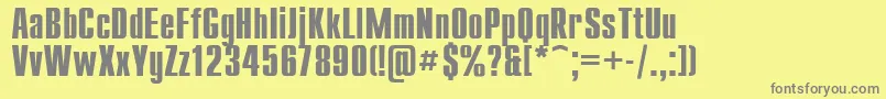 UkrainiancompactBold Font – Gray Fonts on Yellow Background