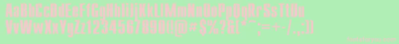 UkrainiancompactBold Font – Pink Fonts on Green Background