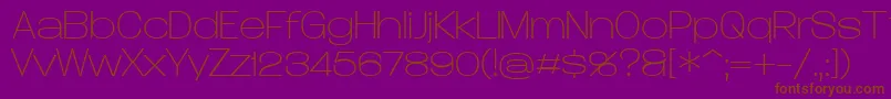 DueraExpathinPersonal Font – Brown Fonts on Purple Background