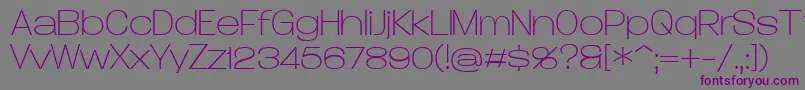 DueraExpathinPersonal Font – Purple Fonts on Gray Background