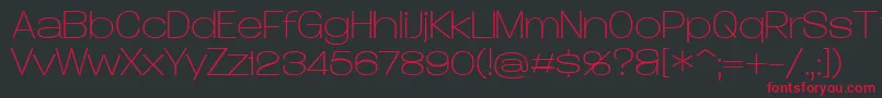 DueraExpathinPersonal Font – Red Fonts on Black Background