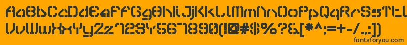 Шрифт SylarStencil – чёрные шрифты на оранжевом фоне