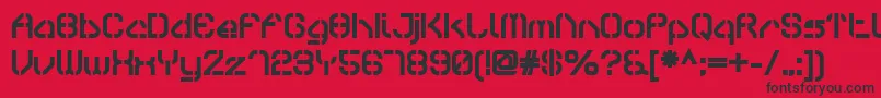 SylarStencil Font – Black Fonts on Red Background