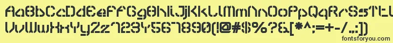 SylarStencil Font – Black Fonts on Yellow Background