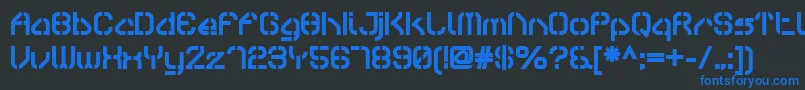 SylarStencil Font – Blue Fonts on Black Background