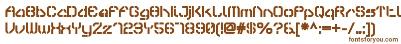 Шрифт SylarStencil – коричневые шрифты на белом фоне