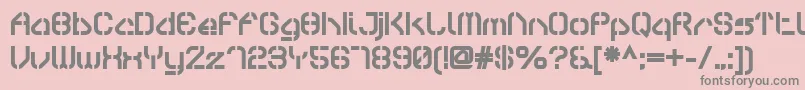 SylarStencil Font – Gray Fonts on Pink Background